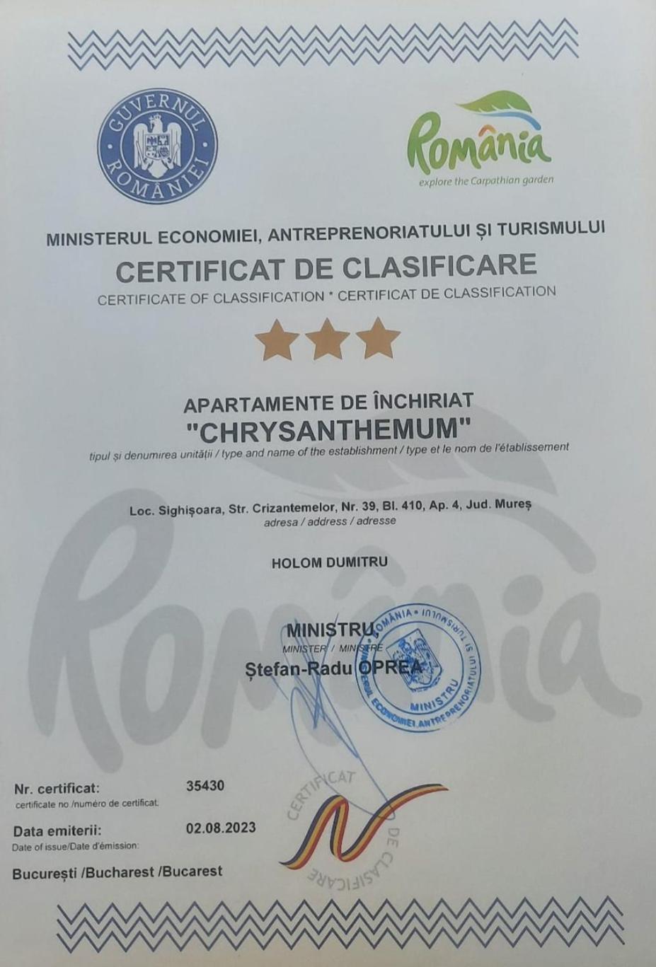 Apartament Chrysanthemum Sighișoara Zewnętrze zdjęcie